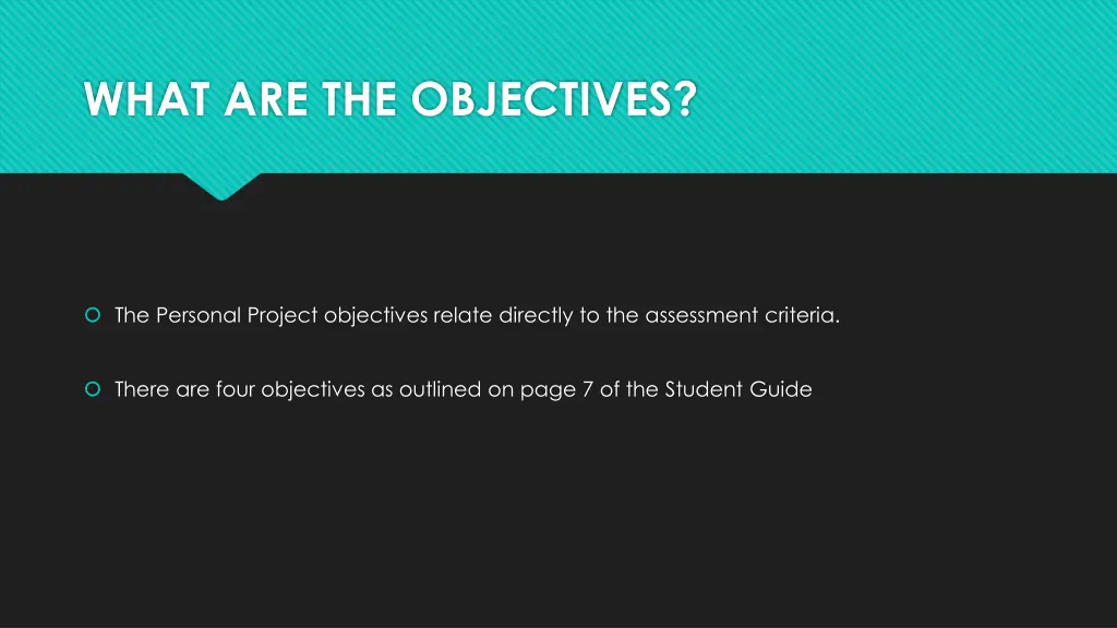 what are the objectives