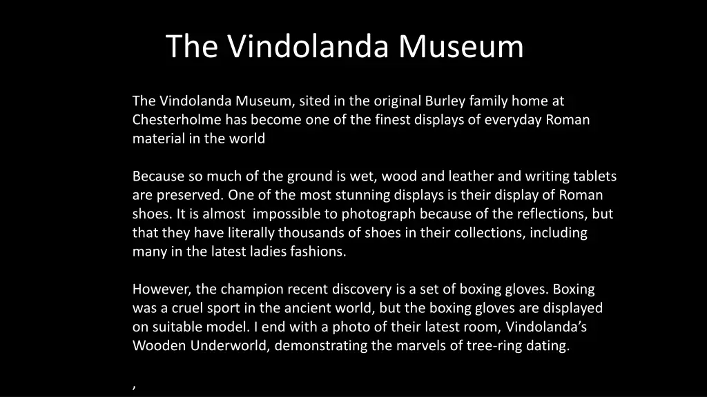 the vindolanda museum