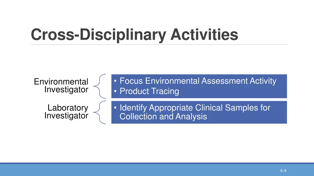 cross disciplinary activities