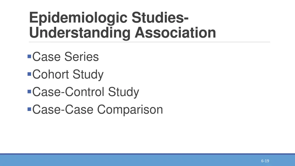 epidemiologic studies understanding association