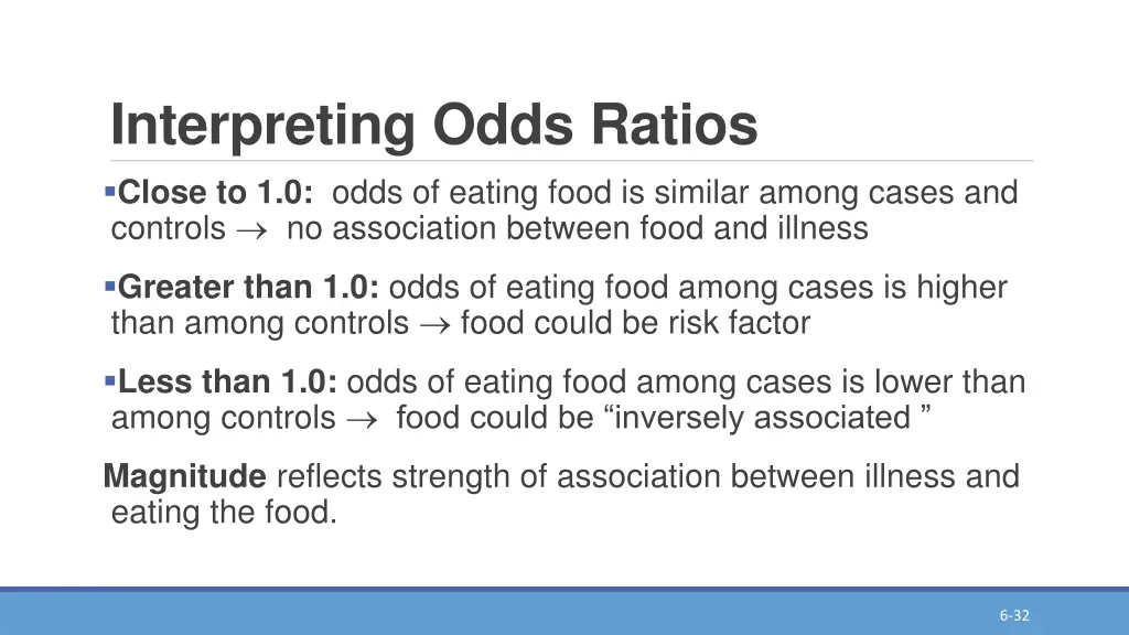 interpreting odds ratios close to 1 0 odds