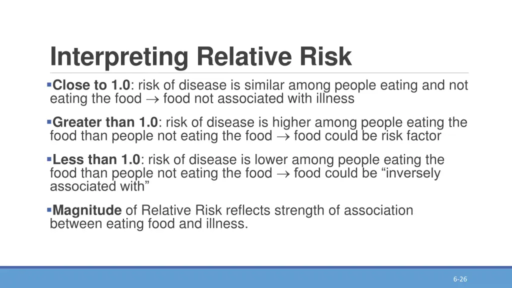 interpreting relative risk close to 1 0 risk