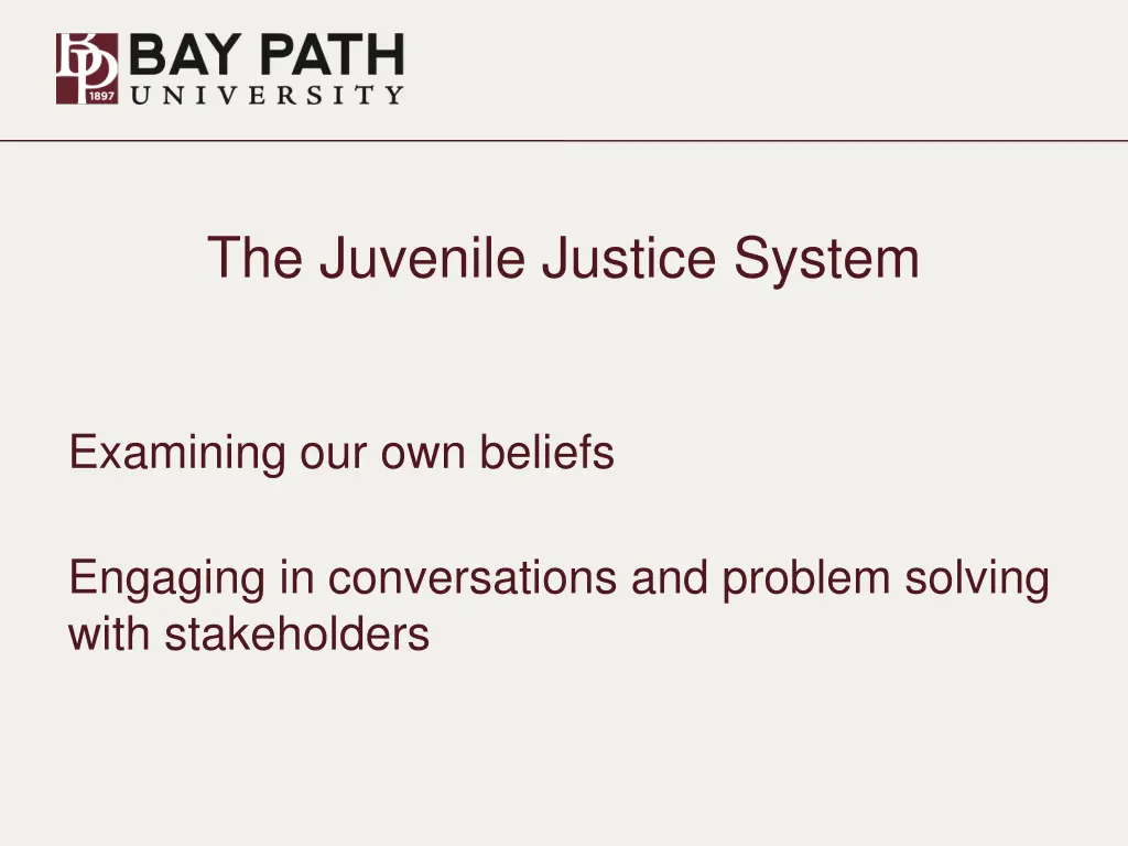 the juvenile justice system