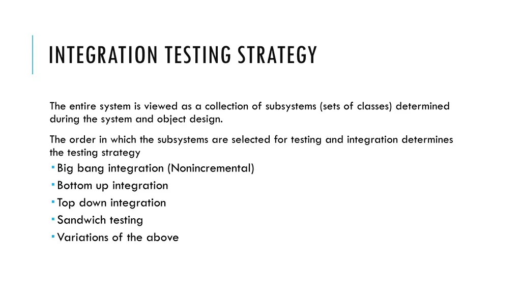 integration testing strategy