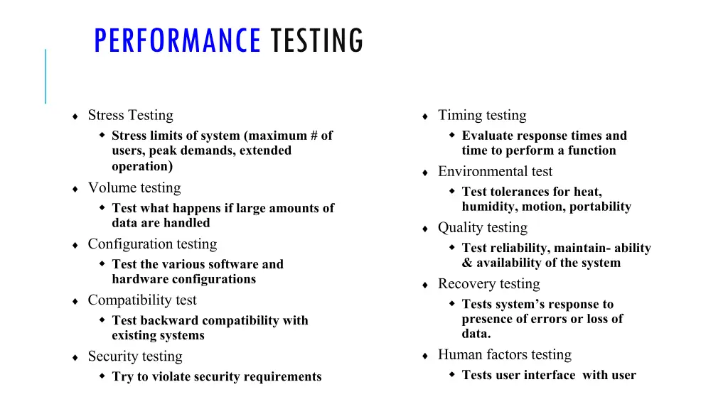 performance testing