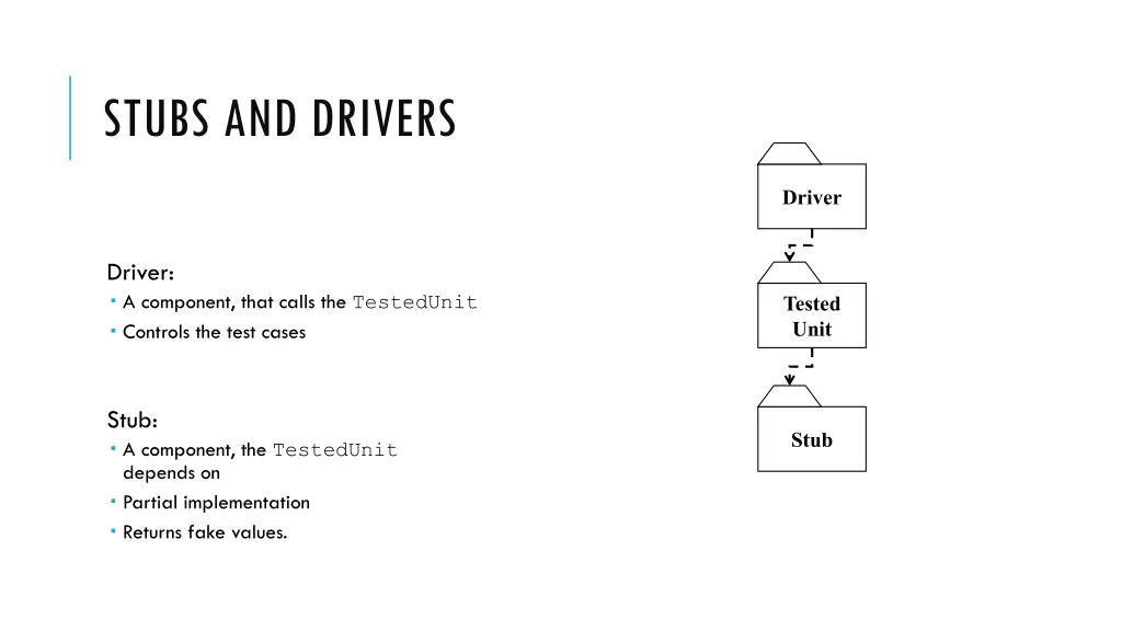 stubs and drivers