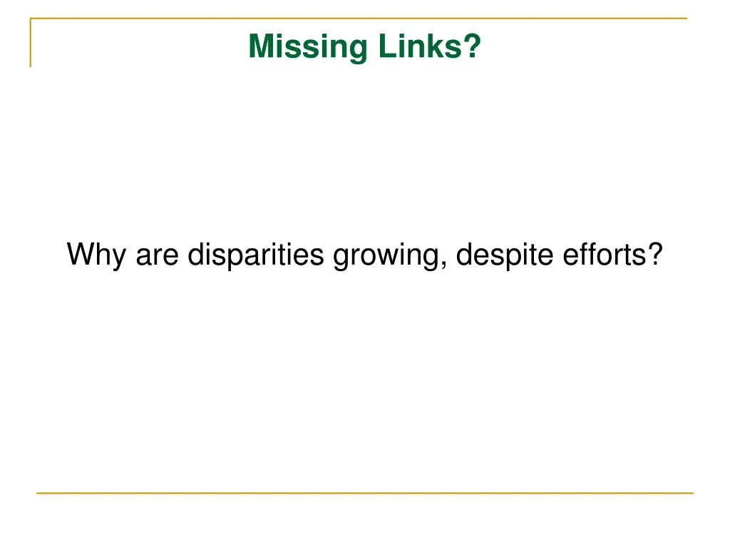 missing links