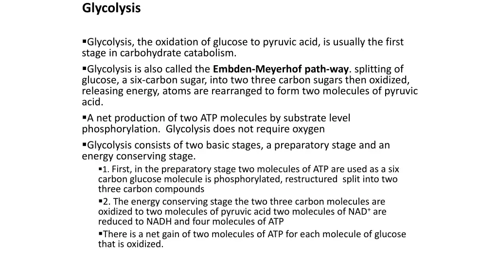 glycolysis