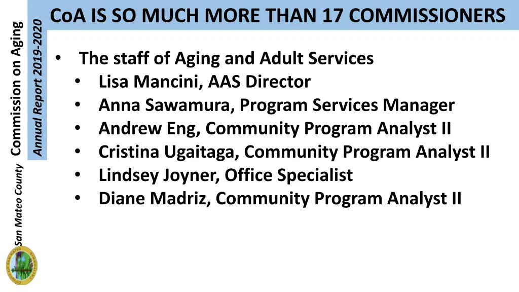 coa is so much more than 17 commissioners 1