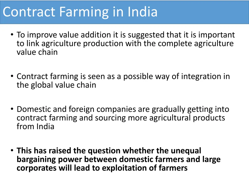 contract farming in india