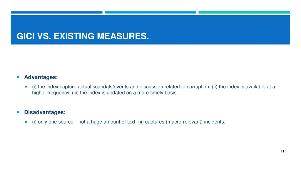 gici vs existing measures