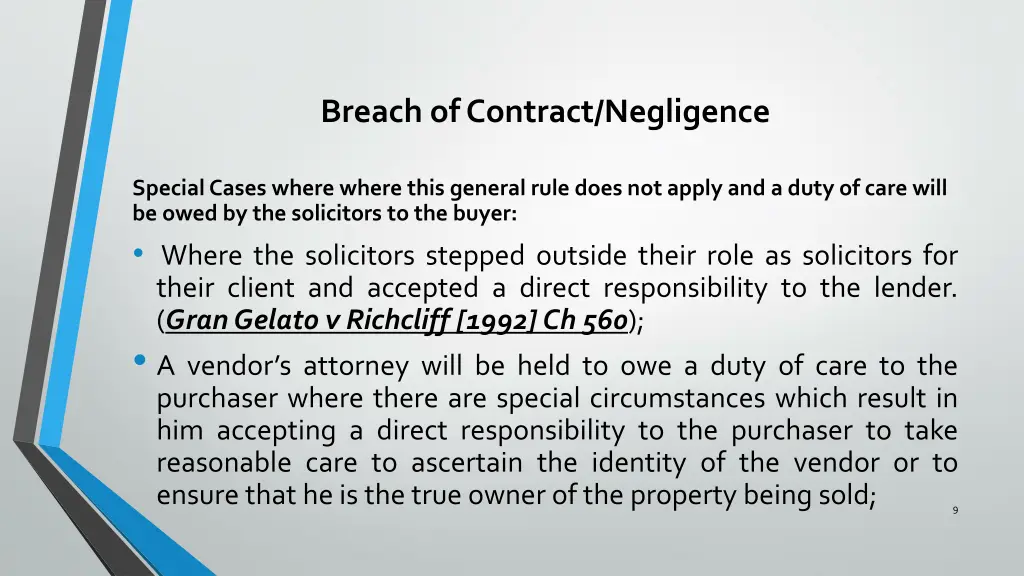 breach of contract negligence 3