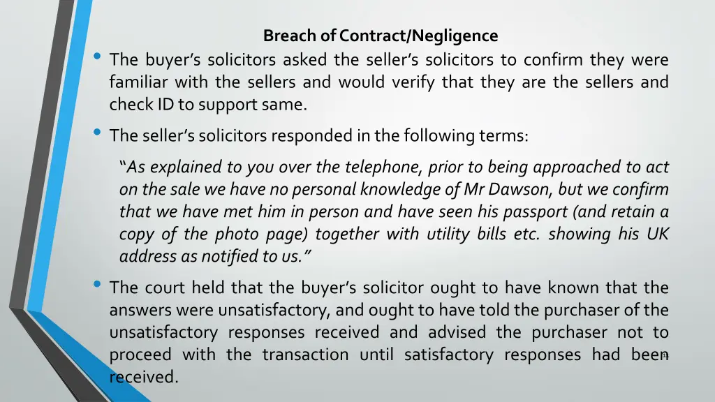 breach of contract negligence 5