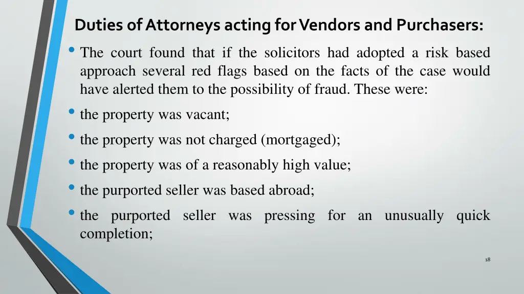 duties of attorneys acting for vendors 4