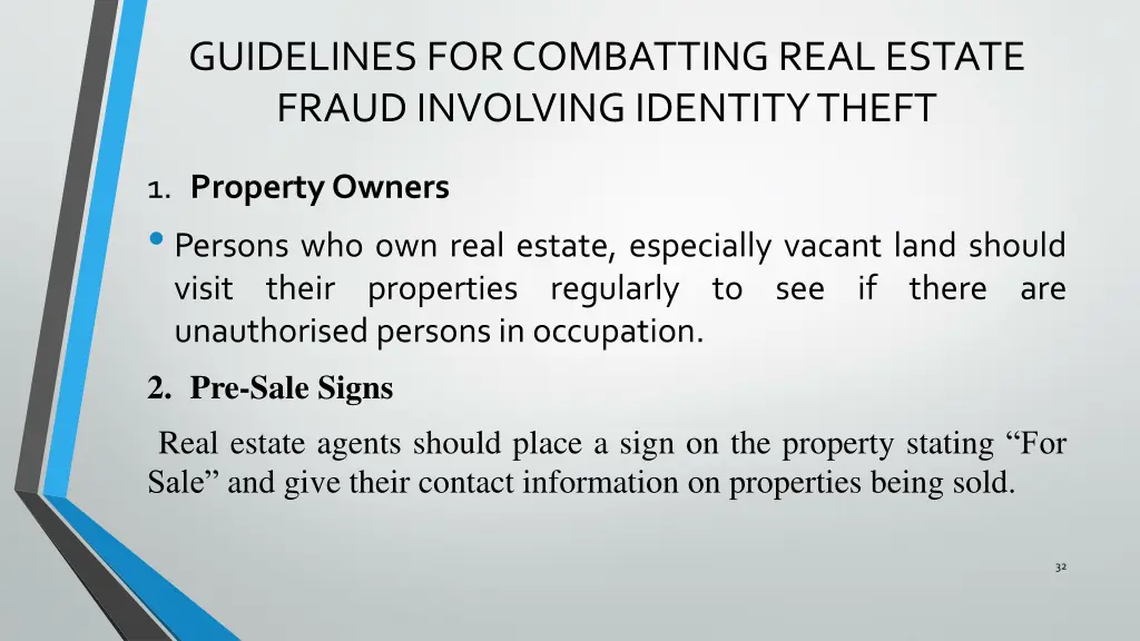 guidelines for combatting real estate fraud 1