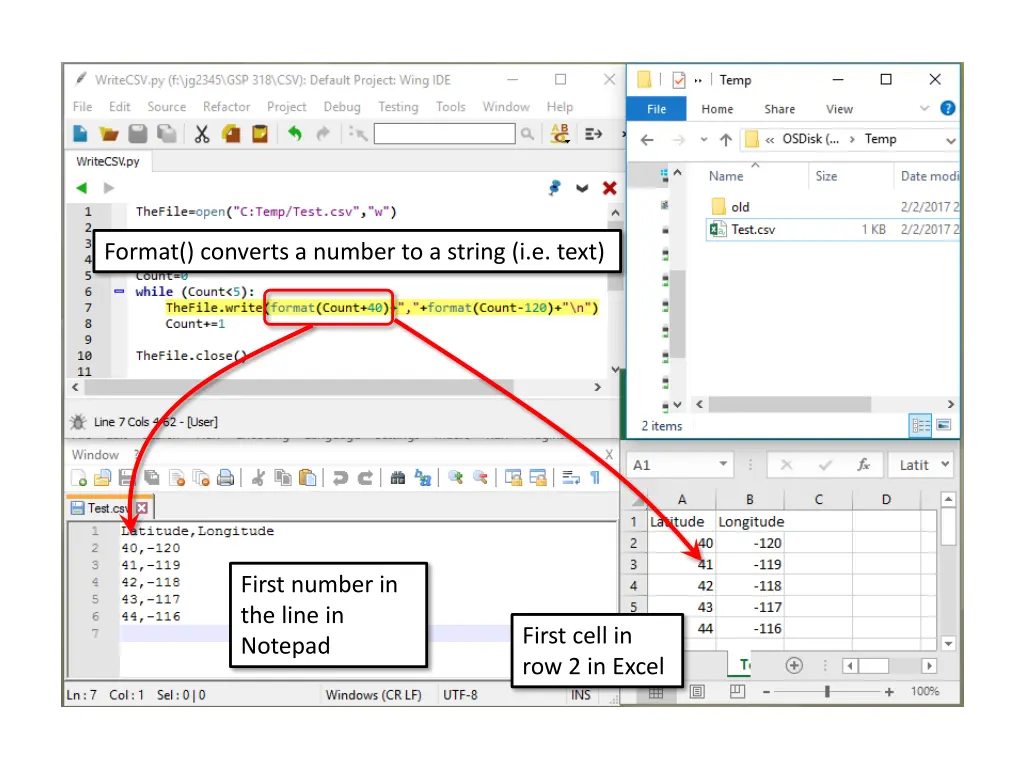 format converts a number to a string i e text