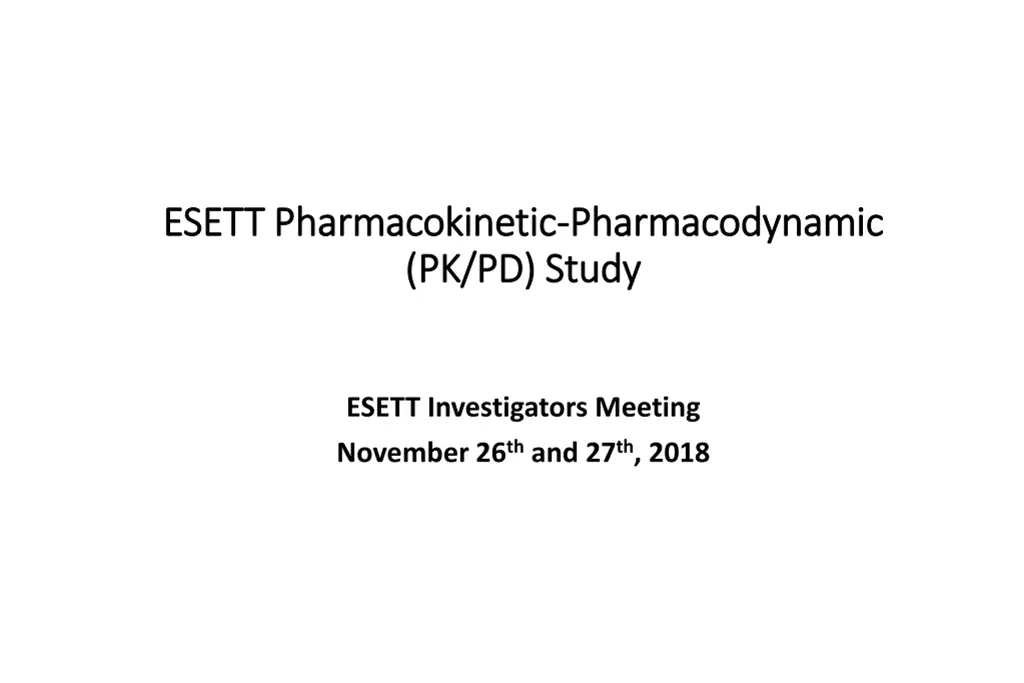 esett esett pharmacokinetic pharmacokinetic