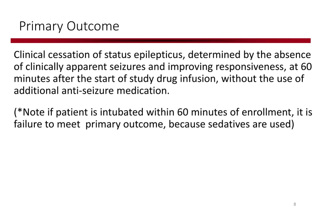 primary outcome