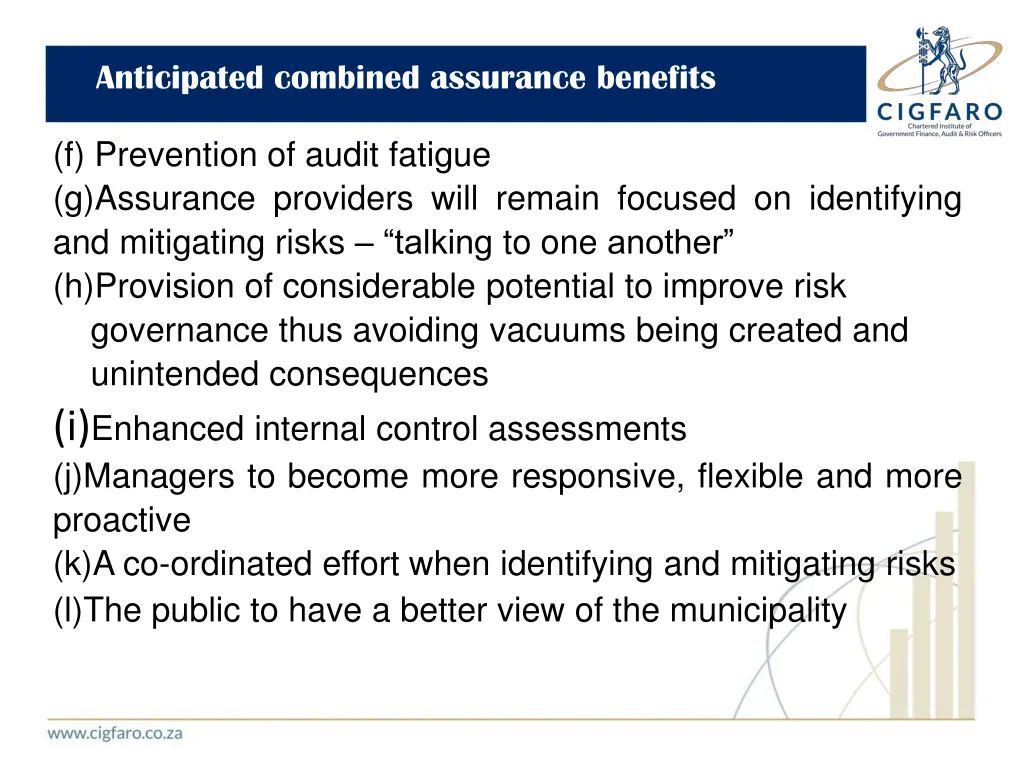 anticipated combined assurance benefits 1