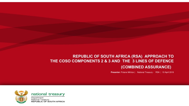 republic of south africa rsa approach to the coso