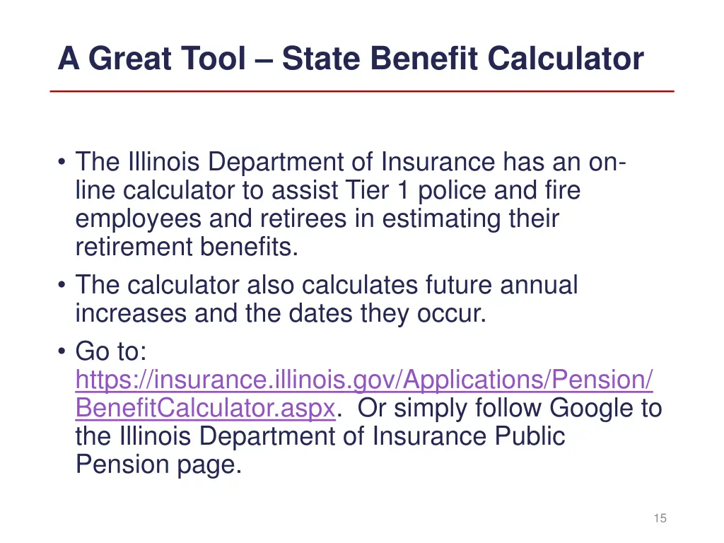 a great tool state benefit calculator