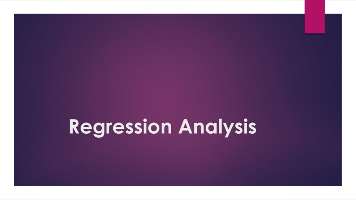 regression analysis