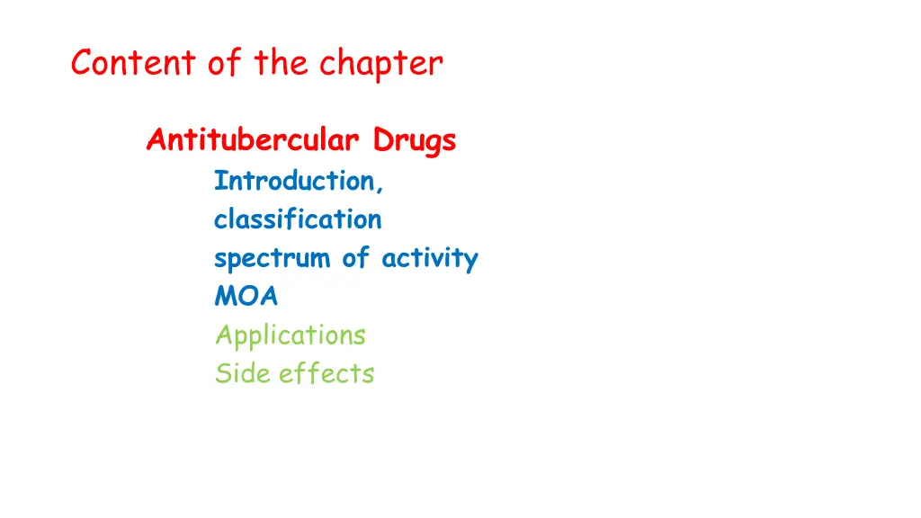 content of the chapter