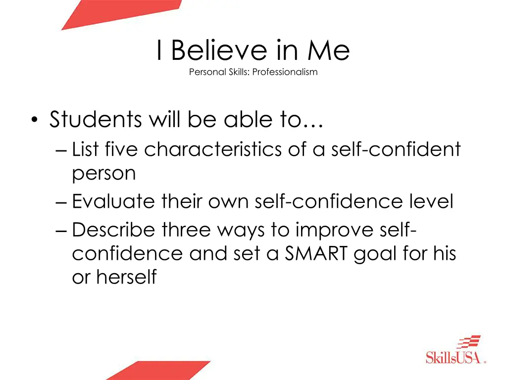 i believe in me personal skills professionalism 3