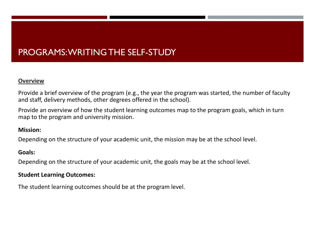 programs writing the self study 2