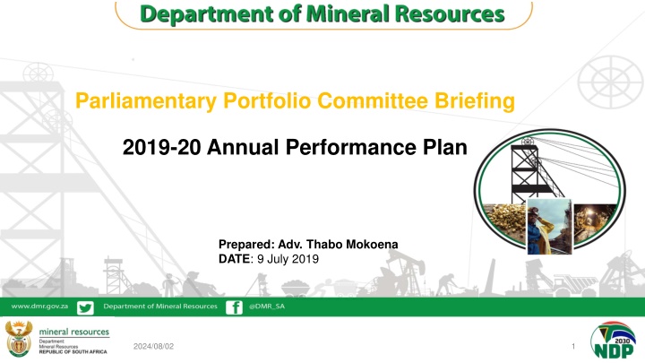 parliamentary portfolio committee briefing