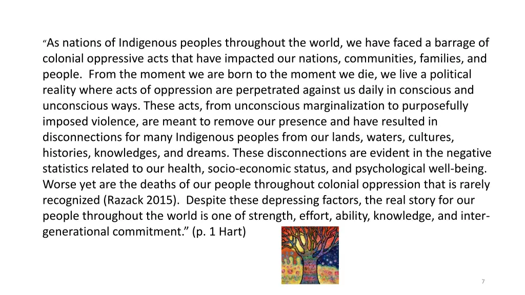 as nations of indigenous peoples throughout