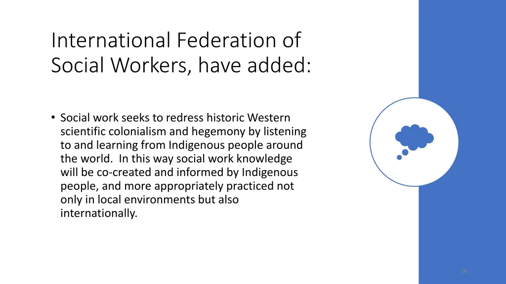 international federation of social workers have