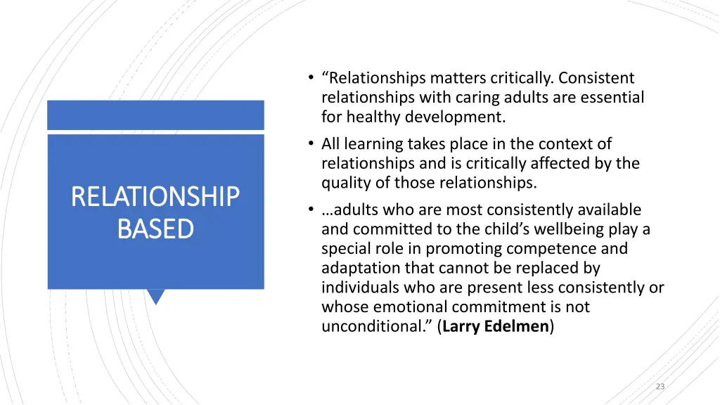 relationships matters critically consistent