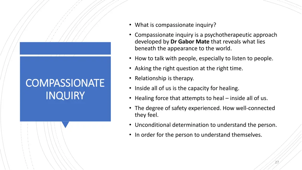 what is compassionate inquiry compassionate