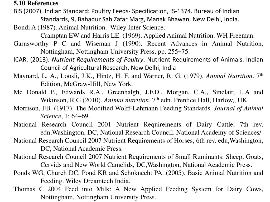 5 10 references bis 2007 indian standard poultry