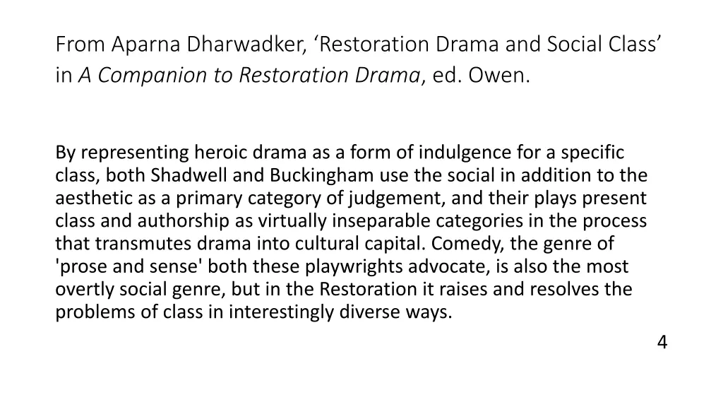 from aparna dharwadker restoration drama 3