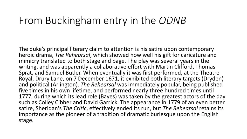 from buckingham entry in the odnb