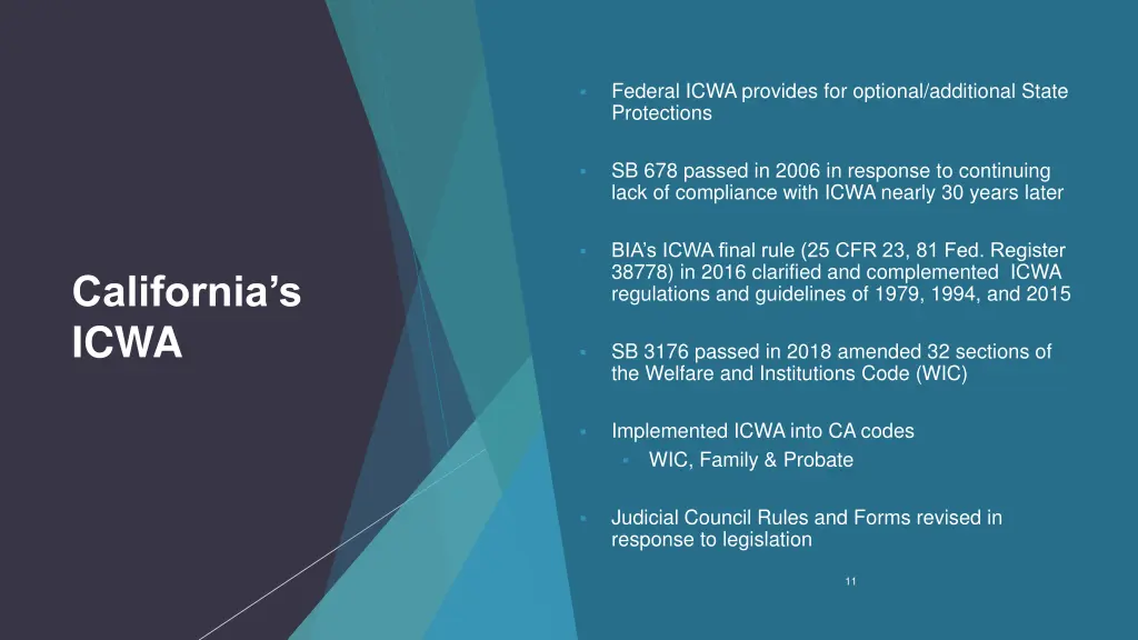 federal icwa provides for optional additional