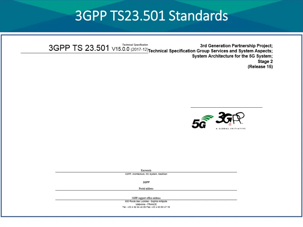 3gpp ts23 501 standards 3gpp ts23 501 standards