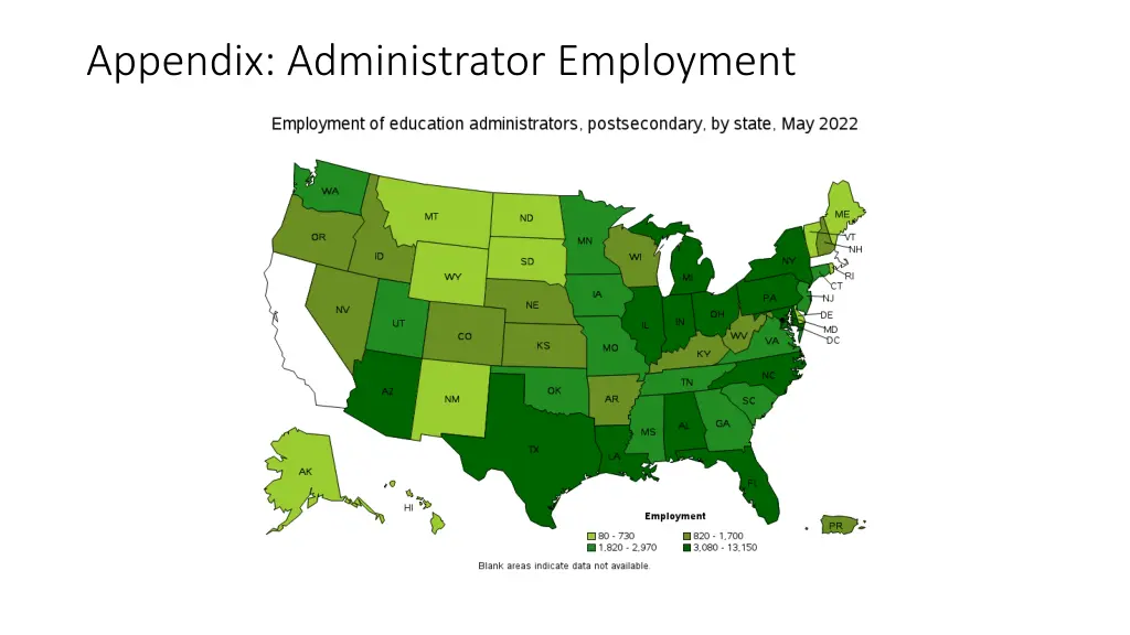 appendix administrator employment