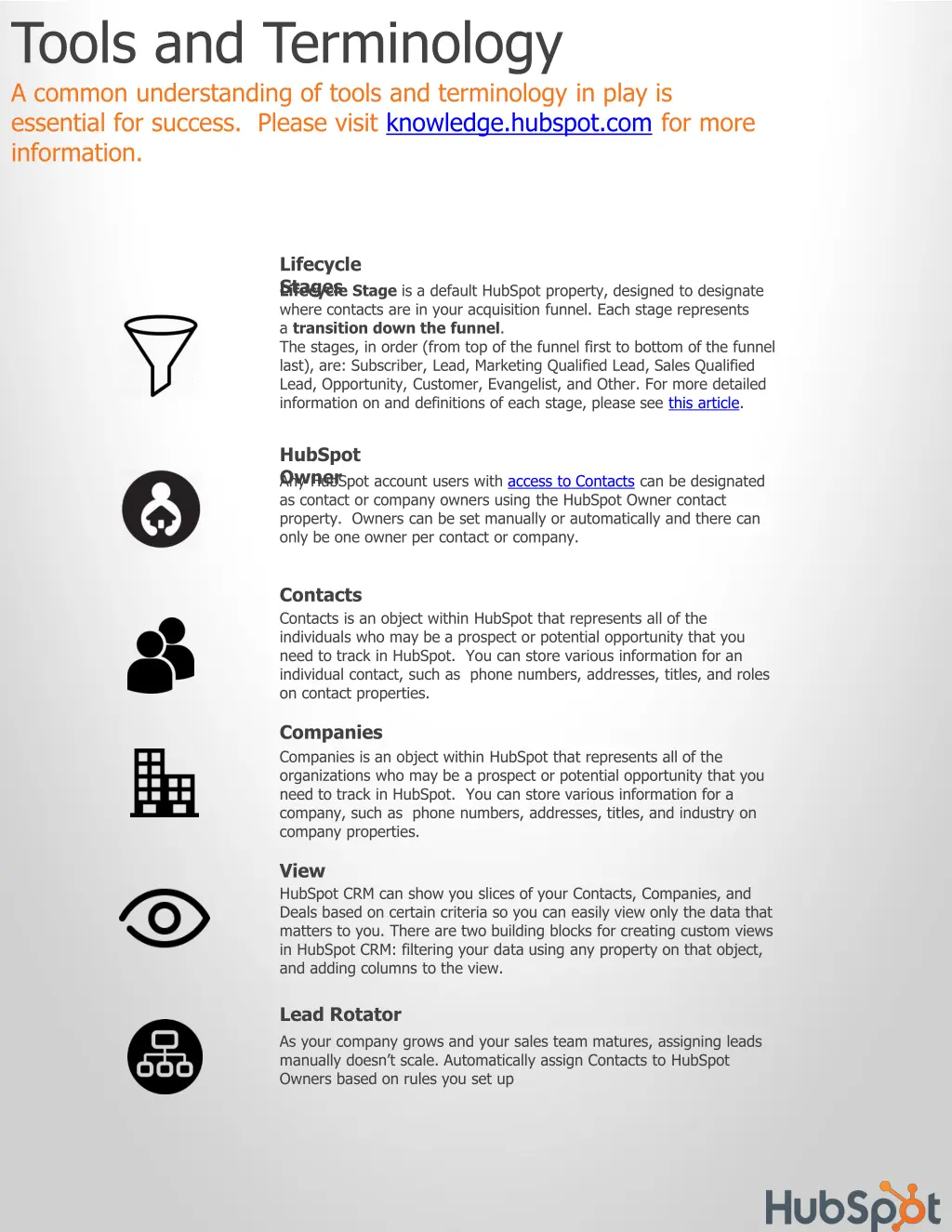 tools and terminology a common understanding