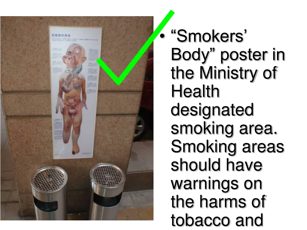 smokers body poster in the ministry of health