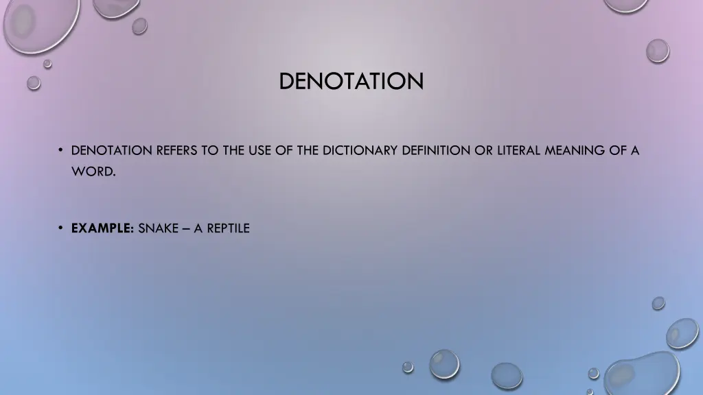 denotation