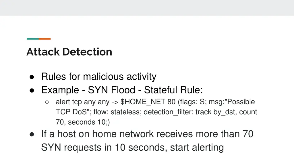 attack detection