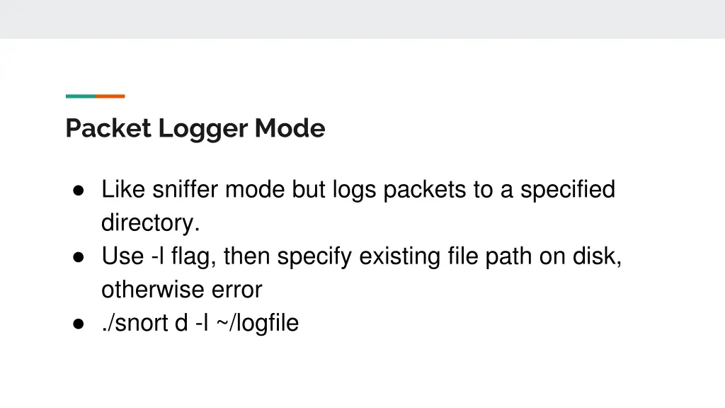 packet logger mode