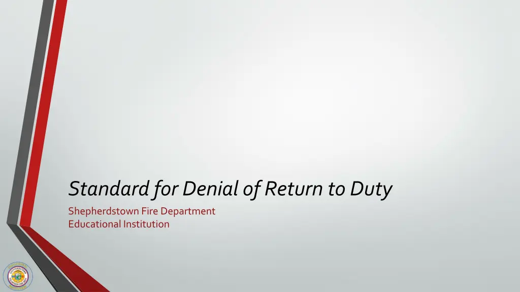 standard for denial of return to duty