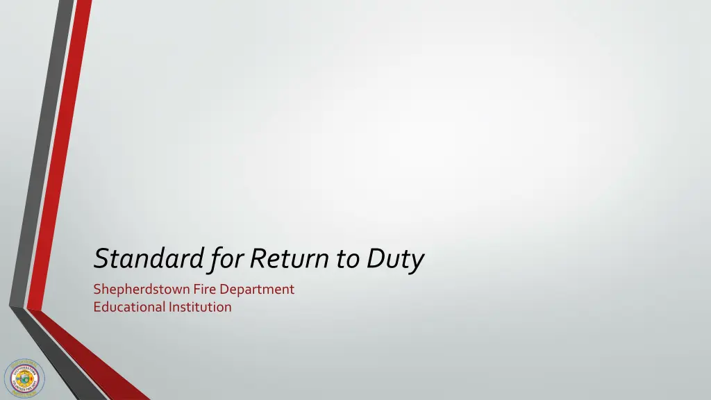 standard for return to duty