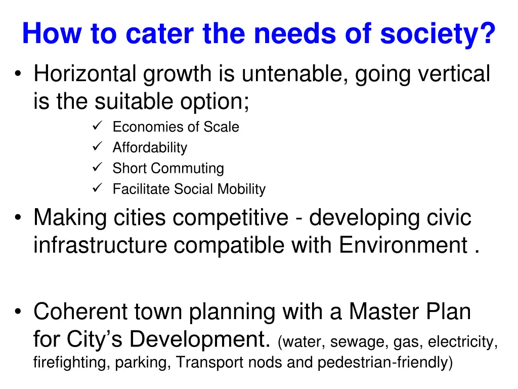 how to cater the needs of society horizontal