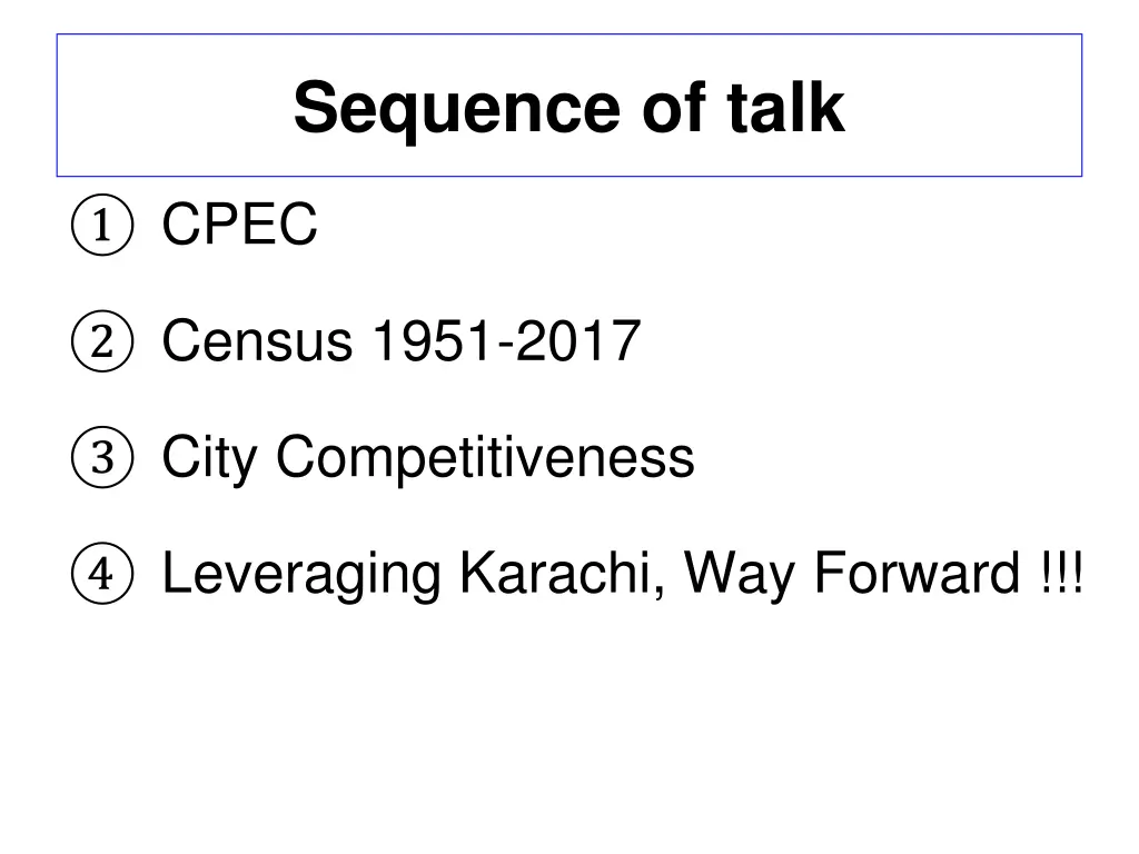 sequence of talk