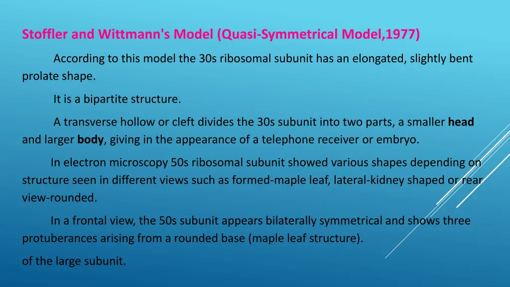 stoffler and wittmann s model quasi symmetrical